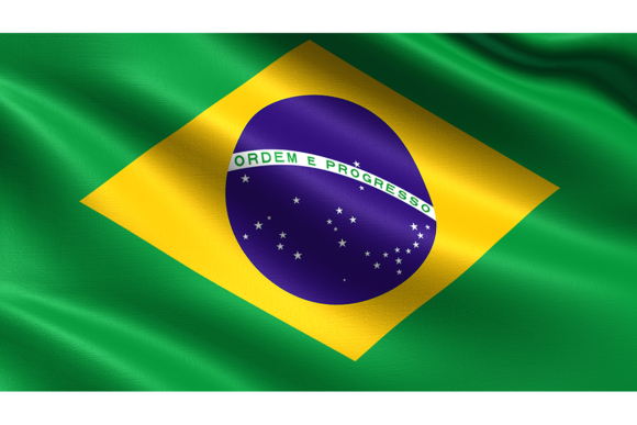 Download Brazil Flag, with Waving Fabric Texture - Premium Resources