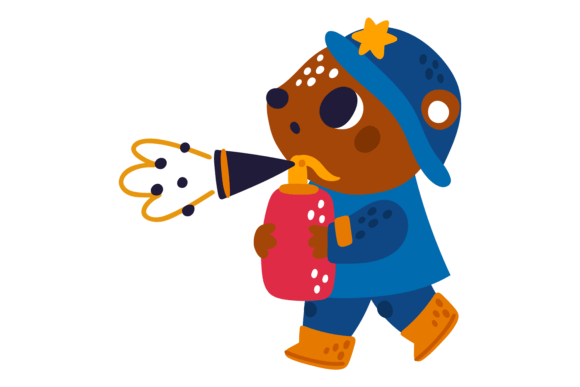 Download Cute Bear with Fire Extinguisher. Funny - Fire Collection
