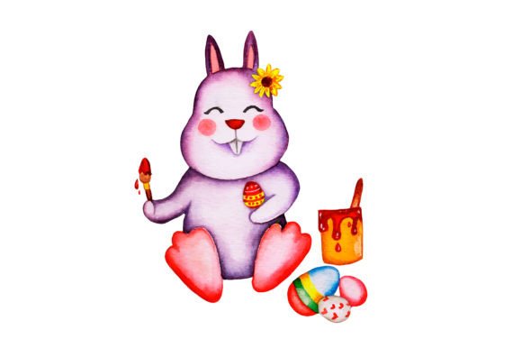 Download Cute Baby Girl Easter Watercolor Clipart - Premium Resources