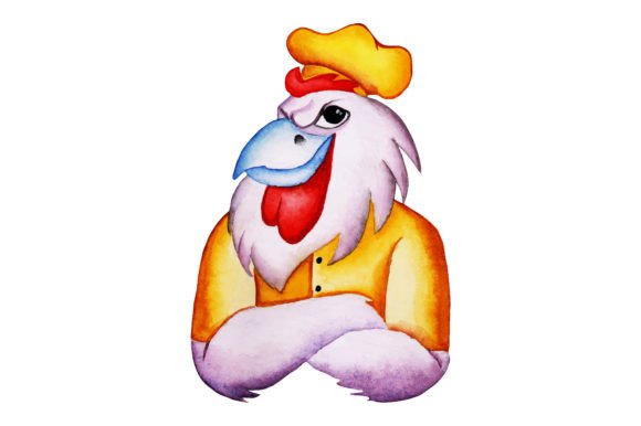 Download Chicken Chef Watercolor Clipart Png Pdf - Premium Resources