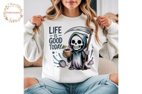 Download Cute Grim Reaper Summer Drink Clipart - Summer drink Collection