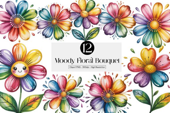 Download Moody Floral Bouquet - Moody floral Collection