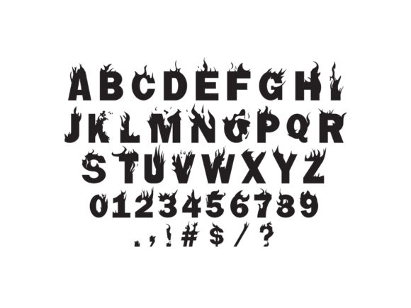 Download Fire Font SVG - Fire Alphabet SVG - Fire Collection