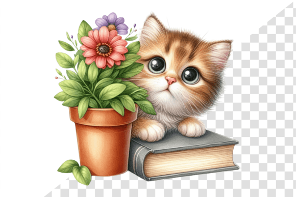 Download Curious Kitten Watercolor Clipart - Curious Collection