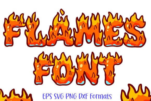 Download Fire Flames Lettering ABC Text Font SVG - Fire Collection