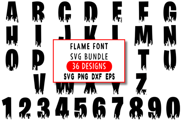 Download Flame Font SVG, Fire Letters SVG - Fire Collection